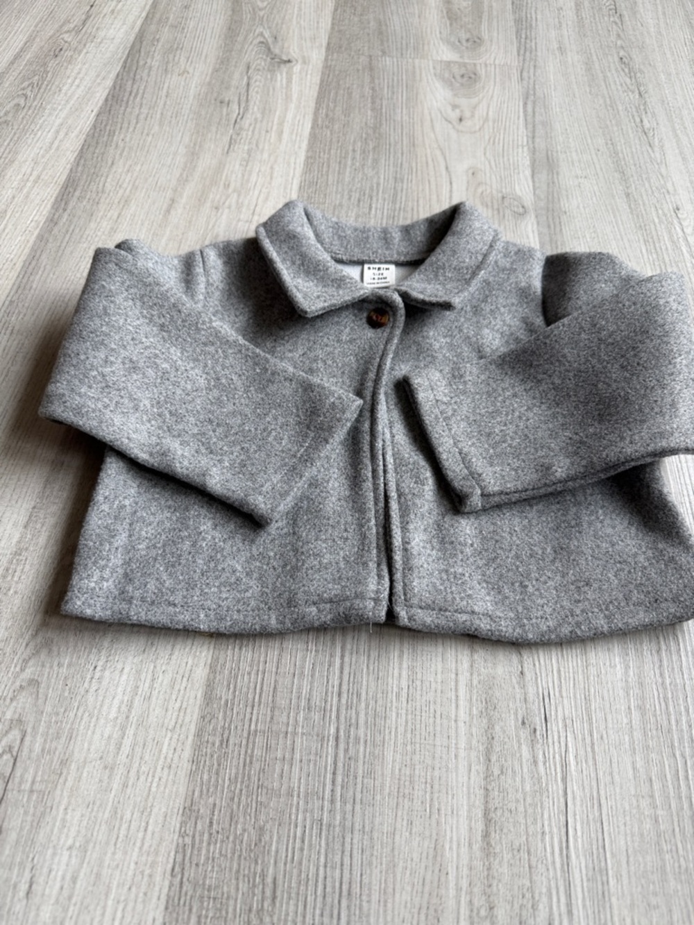 SHEIN Gray Girls'‎ Pea Coat